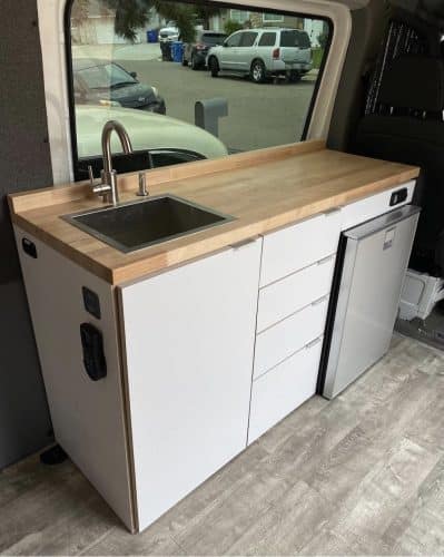 Completed Marine-Style Refrigerator Cabinet Kit